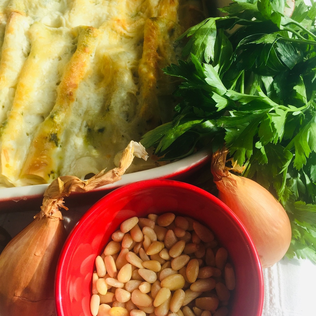 Mardi ou mercredi : Cannelloni aux pignons, farce et légumes d'hiver