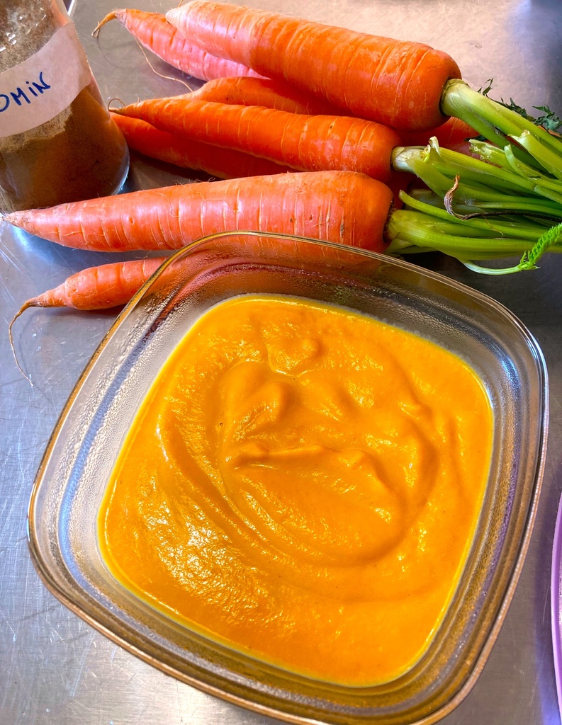 Lundi ou mardi : Velouté de carottes au cumin