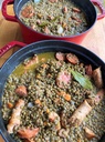 Vendredi : Petit salé aux lentilles, saucisse de Toulouse et Morteau