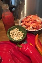 Crevettes en fête et riz burani