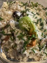 Mercredi ou jeudi : Risotto crémeux aux champignons, pistaches et zestes de citron