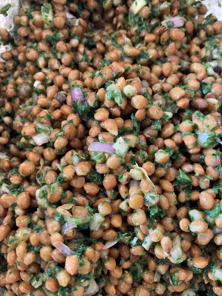 Vendredi : Salade de lentilles aux herbes folles
